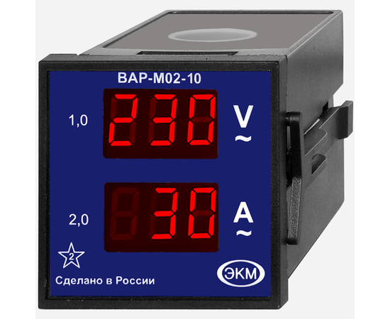 Купить Вольтметр/Амперметр ВАР-М02-10 AC20-450В УХЛ4 EKM по лучшей цене с доставкой - интернет-магазин Прогрессивные решения