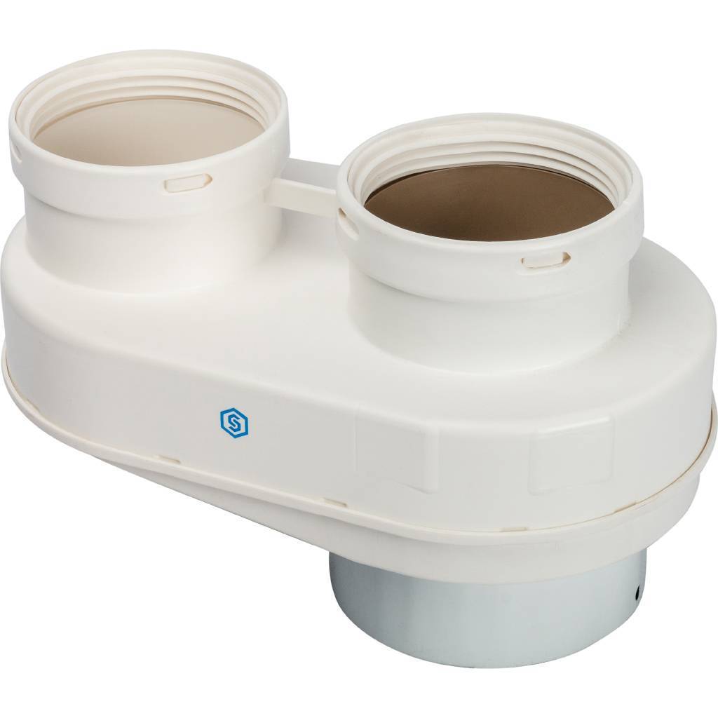 Купить SCA-8080-230002 STOUT  Элемент дымохода DN80/80 адаптер для подкл. разд. труб (совместимый  Vaillant,Ptotherm New ) PP-Ryton STOUT по лучшей цене с доставкой - интернет-магазин Прогрессивные решения