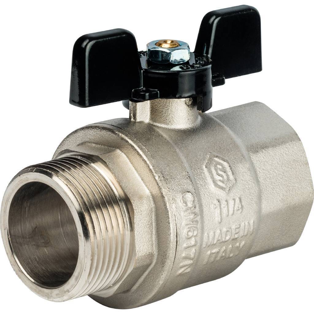 Купить SVB-0004-000032 STOUT  Кран шаровой полнопроходной, ВР/НР, ручка бабочка 1 1/4 STOUT по лучшей цене с доставкой - интернет-магазин Прогрессивные решения