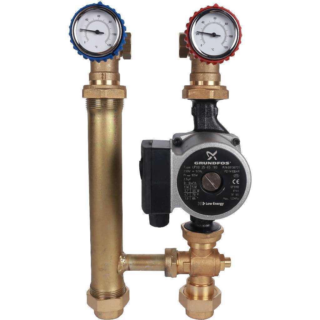 Купить SDG-0014-002502 STOUT SDG-0014 Насосная группа для твердотопливных котлов 1" с насосом Grundfos UPSO 25-65 в теплоизоляции STOUT по лучшей цене с доставкой - интернет-магазин Прогрессивные решения