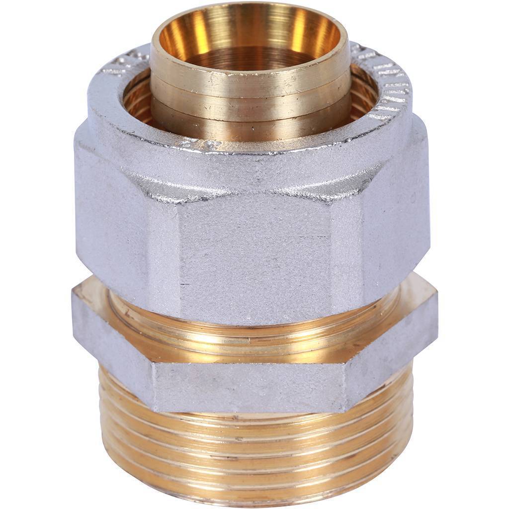 Купить SFS-0001-011432 STOUT   Переходник с наружной резьбой 1 1/4"х32 для металлопластиковых труб винтовой STOUT по лучшей цене с доставкой - интернет-магазин Прогрессивные решения