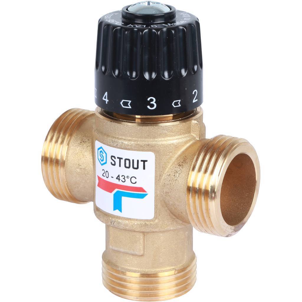 Купить SVM-0120-164325 STOUT SVM-Термостатические SVM-0120-164325 STOUT Термостатический смесительный клапан для систем отопления и ГВС. G 1” M, 20-43°С KV 1,6 м3/ч STOUT по лучшей цене с доставкой - интернет-магазин Прогрессивные решения
