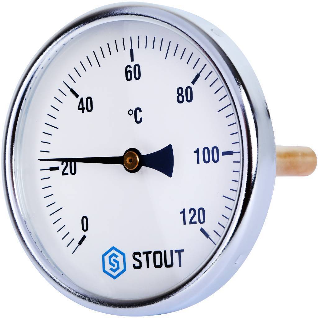 Купить SIM-0001-101015 STOUT SIM-0001 Термометр биметаллический с погружной гильзой. Корпус Dn 100 мм, гильза 100 мм 1/2", 0...120°С STOUT по лучшей цене с доставкой - интернет-магазин Прогрессивные решения