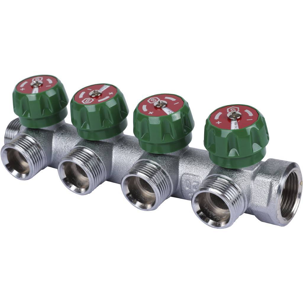 Купить SMB-6850-343404 STOUT  SMB-6850-343404 STOUT Коллектор регулирующий 3/4", 4 отвода 3/4"ЕК STOUT по лучшей цене с доставкой - интернет-магазин Прогрессивные решения