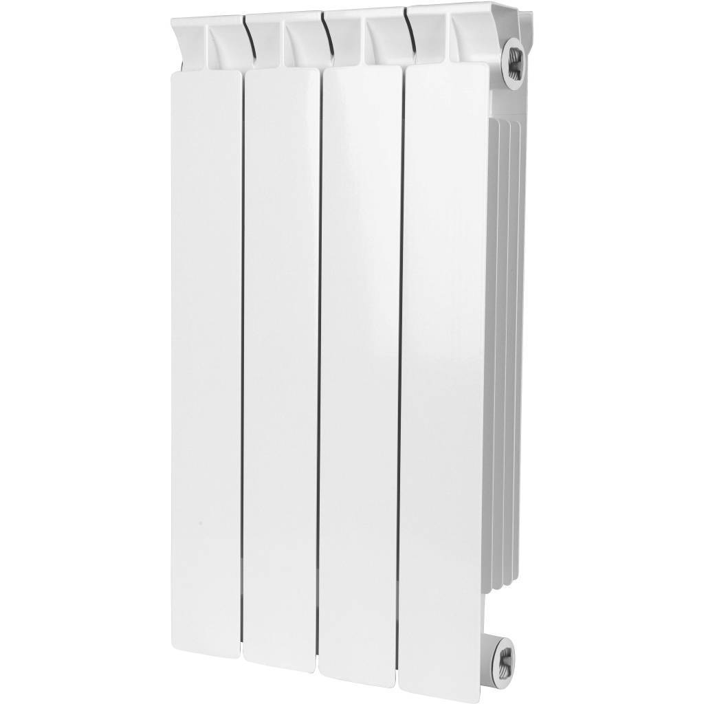 Купить SRB-0110-050004 STOUT  STYLE 500 4 секции радиатор биметаллический боковое подключение (белый RAL 9010) STOUT по лучшей цене с доставкой - интернет-магазин Прогрессивные решения