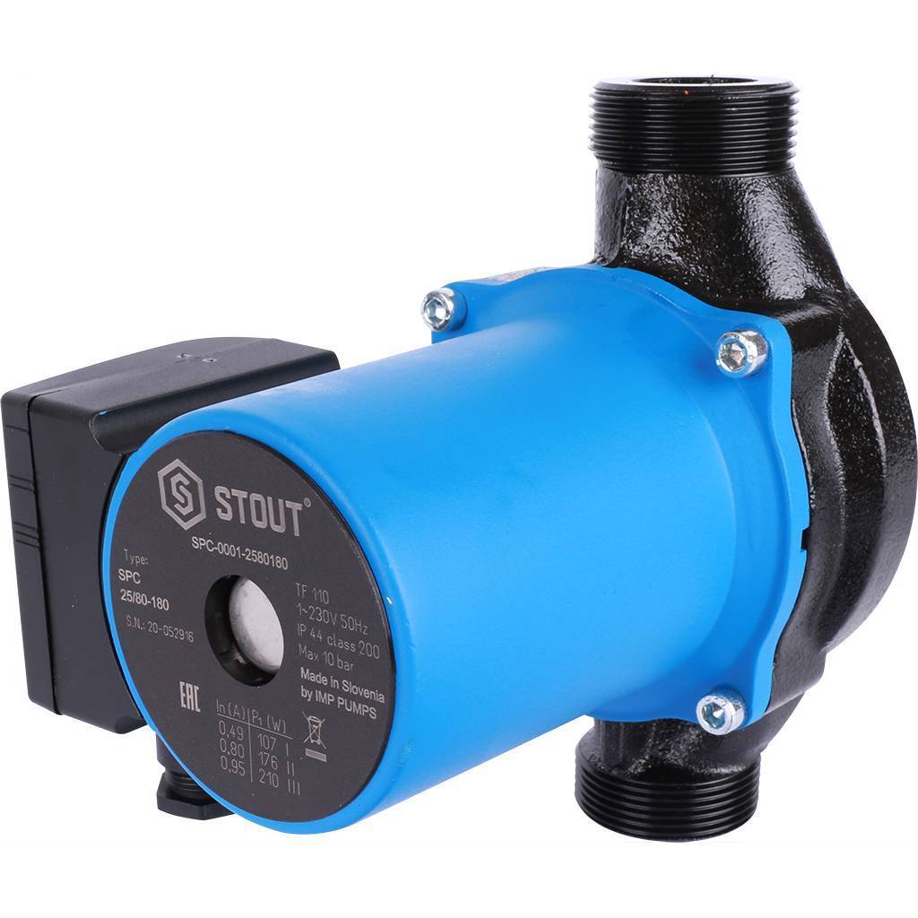 Купить SPC-0001-2580180 STOUT  Насос циркуляционный 25/80-180 STOUT по лучшей цене с доставкой - интернет-магазин Прогрессивные решения