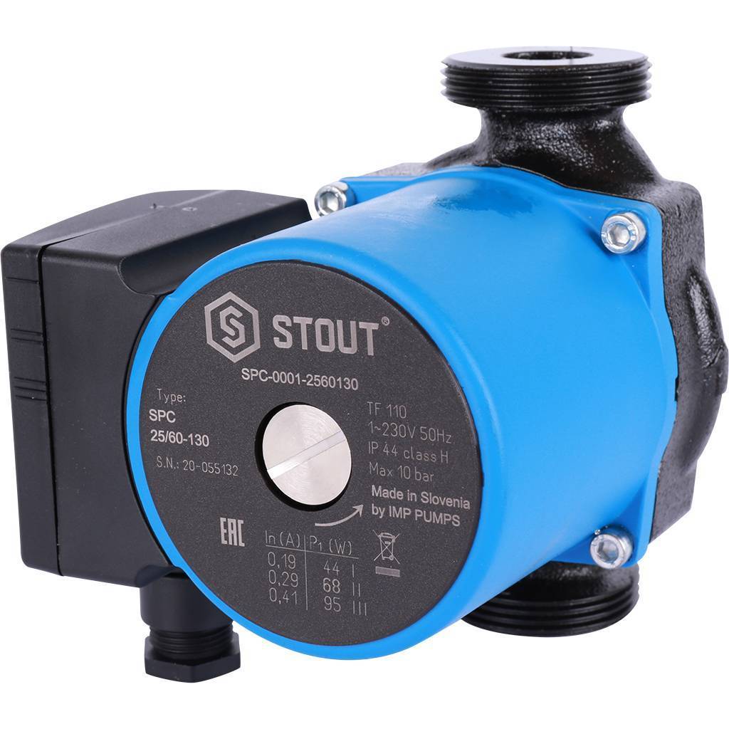 Купить SPC-0001-2560130 STOUT  Насос циркуляционный 25/60-130 STOUT по лучшей цене с доставкой - интернет-магазин Прогрессивные решения