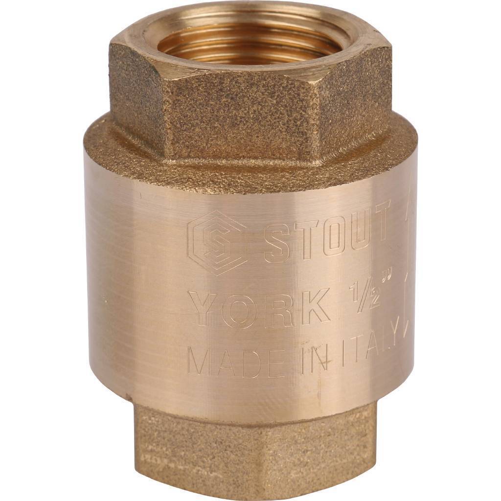 Купить SVC-0012-000015 STOUT  1/2" Клапан обратный пружинный муфтовый с пластиковым седлом STOUT по лучшей цене с доставкой - интернет-магазин Прогрессивные решения