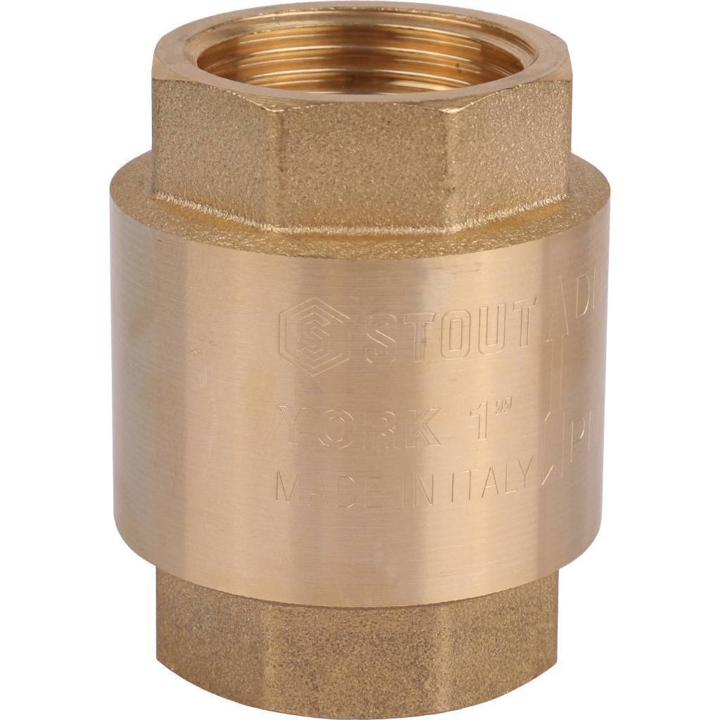 Купить SVC-0012-000025 STOUT  1" Клапан обратный пружинный муфтовый с пластиковым седлом STOUT по лучшей цене с доставкой - интернет-магазин Прогрессивные решения