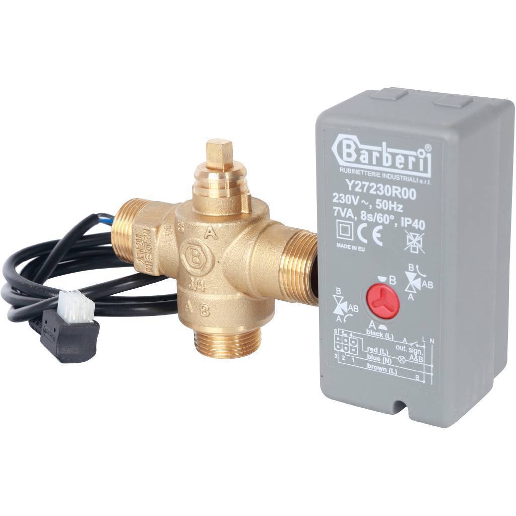 Купить SVM-0070-300020 STOUT  3-Ходовой зональный клапан, сервопривод 230V, с кабелем 1м., НР 3/4" STOUT по лучшей цене с доставкой - интернет-магазин Прогрессивные решения
