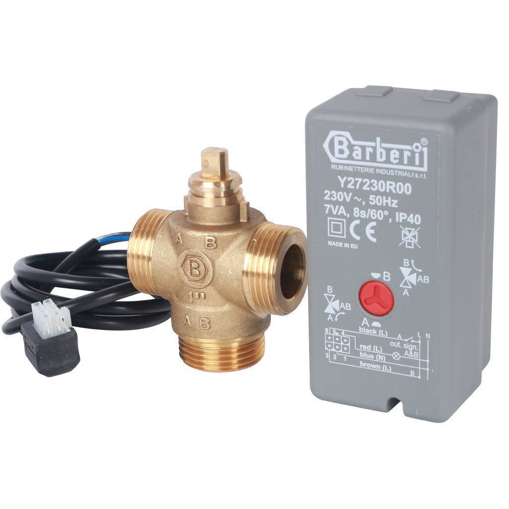 Купить SVM-0070-300125 STOUT  Компактный 3-Ходовой зональный клапан, сервопривод 230V, с кабелем 1м., НР 1" STOUT по лучшей цене с доставкой - интернет-магазин Прогрессивные решения