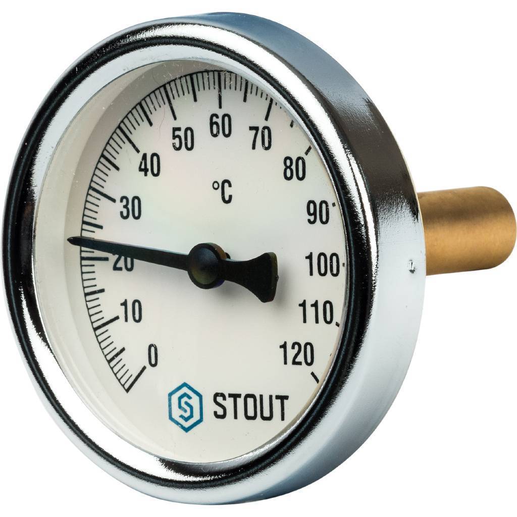 Купить SIM-0003-635015 STOUT SIM-0003 Термометр биметаллический с погружной гильзой. Корпус Dn 63 мм, гильза 50 мм, резьба с самоуплотнением 1/2", 0...120°С STOUT по лучшей цене с доставкой - интернет-магазин Прогрессивные решения