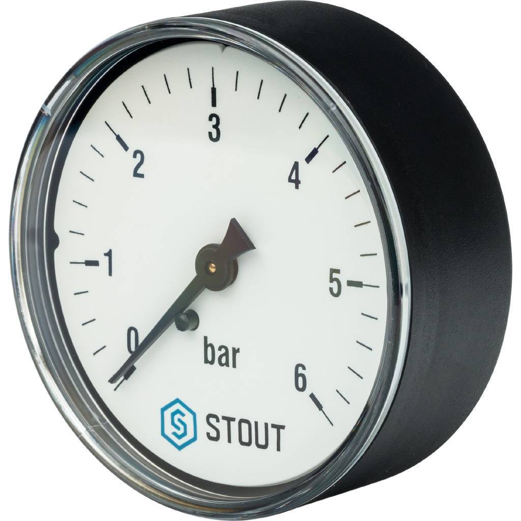 Купить SIM-0009-630608 STOUT SIM-0009 Манометр аксиальный. Корпус Dn 63 мм 1/4", 0...6 бар, кл.2.5 STOUT по лучшей цене с доставкой - интернет-магазин Прогрессивные решения