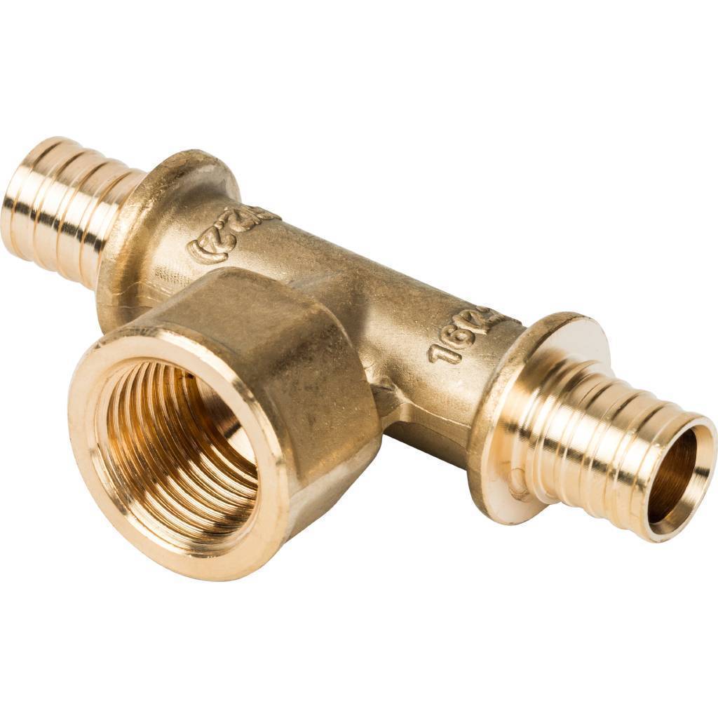 Купить SFA-0028-001612 STOUT  Тройник-переходник с внутренней резьбой 16xR 1/2" для труб из сшитого полиэтилена аксиальный STOUT по лучшей цене с доставкой - интернет-магазин Прогрессивные решения