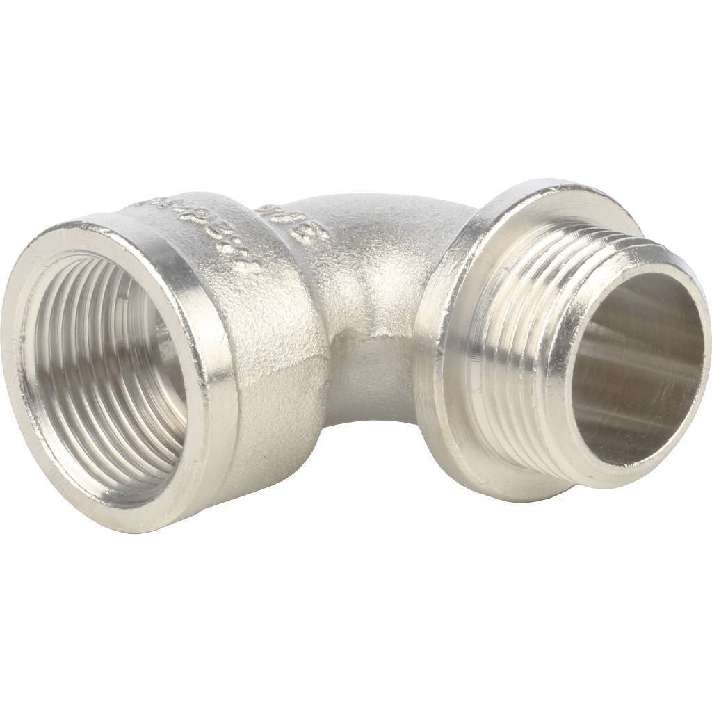 Купить SFT-0016-000034 STOUT  Угольник с упором НВ никелированный 3/4" STOUT по лучшей цене с доставкой - интернет-магазин Прогрессивные решения