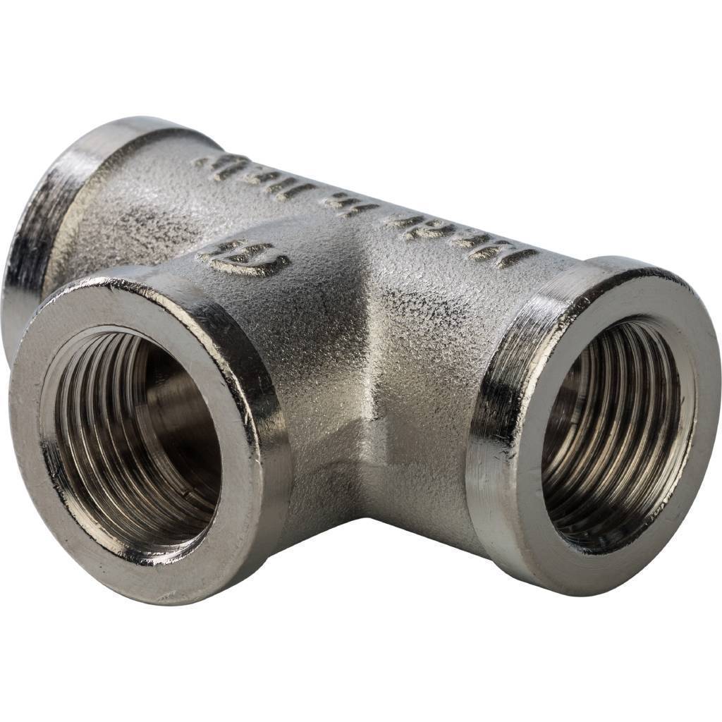 Купить SFT-0020-000038 STOUT  Тройник ВВ никелированный 3/8 STOUT по лучшей цене с доставкой - интернет-магазин Прогрессивные решения