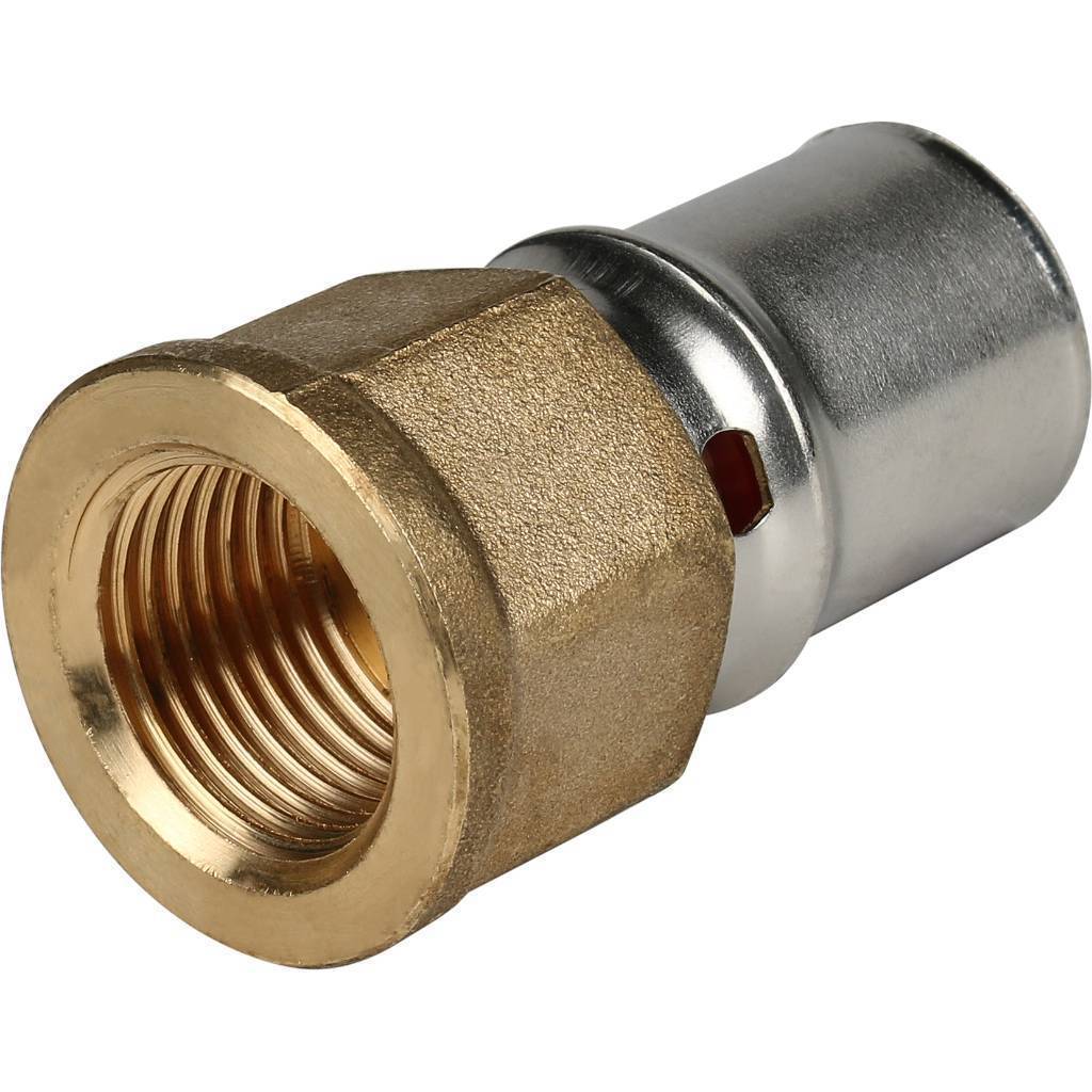 Купить SFP-0002-001220 STOUT   Переходник с внутренней резьбой 1/2"х20 для металлопластиковых труб прессовой STOUT по лучшей цене с доставкой - интернет-магазин Прогрессивные решения
