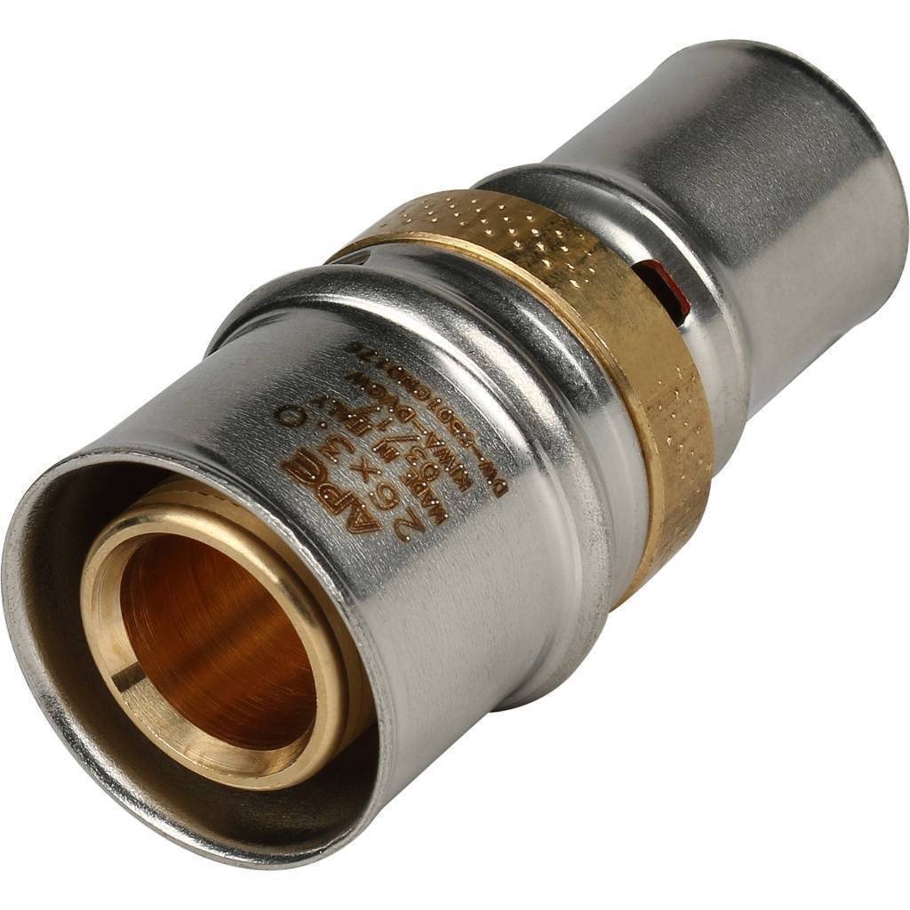 Купить SFP-0004-002620 STOUT   Муфта соединительная переходная 26х20 для металлопластиковых труб прессовой STOUT по лучшей цене с доставкой - интернет-магазин Прогрессивные решения