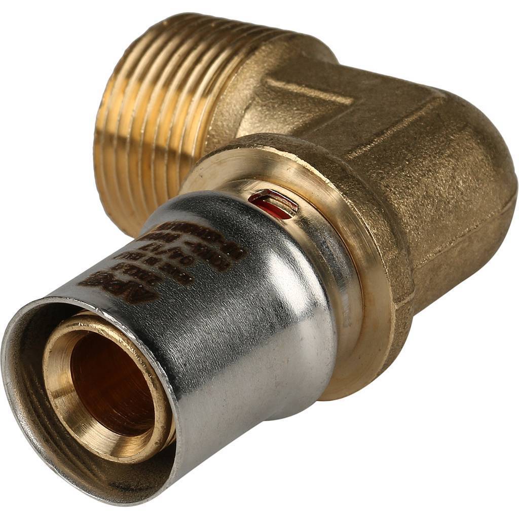 Купить SFP-0011-003420 STOUT   Угольник-переходник с наружной резьбой 3/4"х20 для металлопластиковых труб прессовой STOUT по лучшей цене с доставкой - интернет-магазин Прогрессивные решения