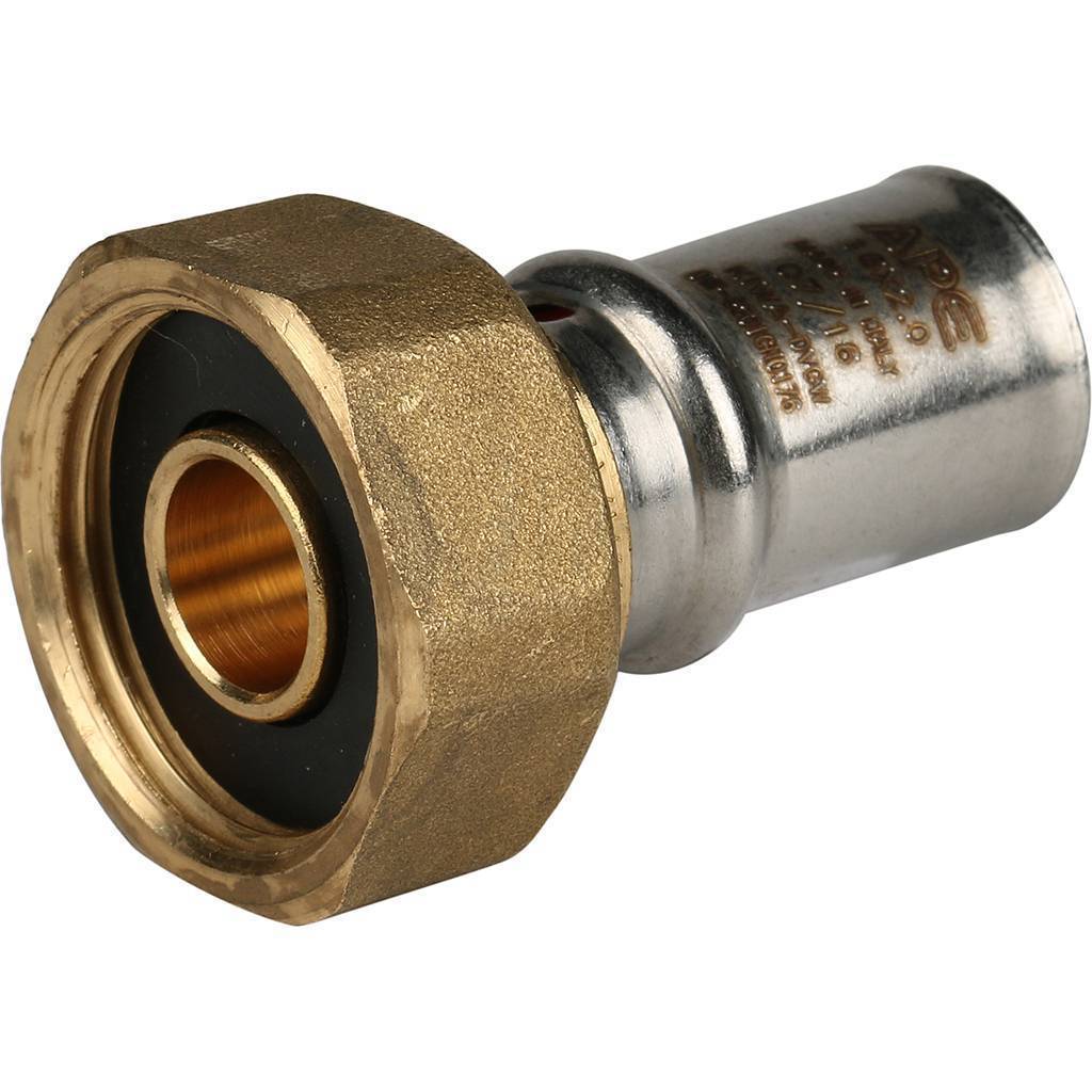 Купить SFP-0016-003416 STOUT   Переходник с накидной гайкой 3/4"х16 для металлопластиковых труб прессовой STOUT по лучшей цене с доставкой - интернет-магазин Прогрессивные решения