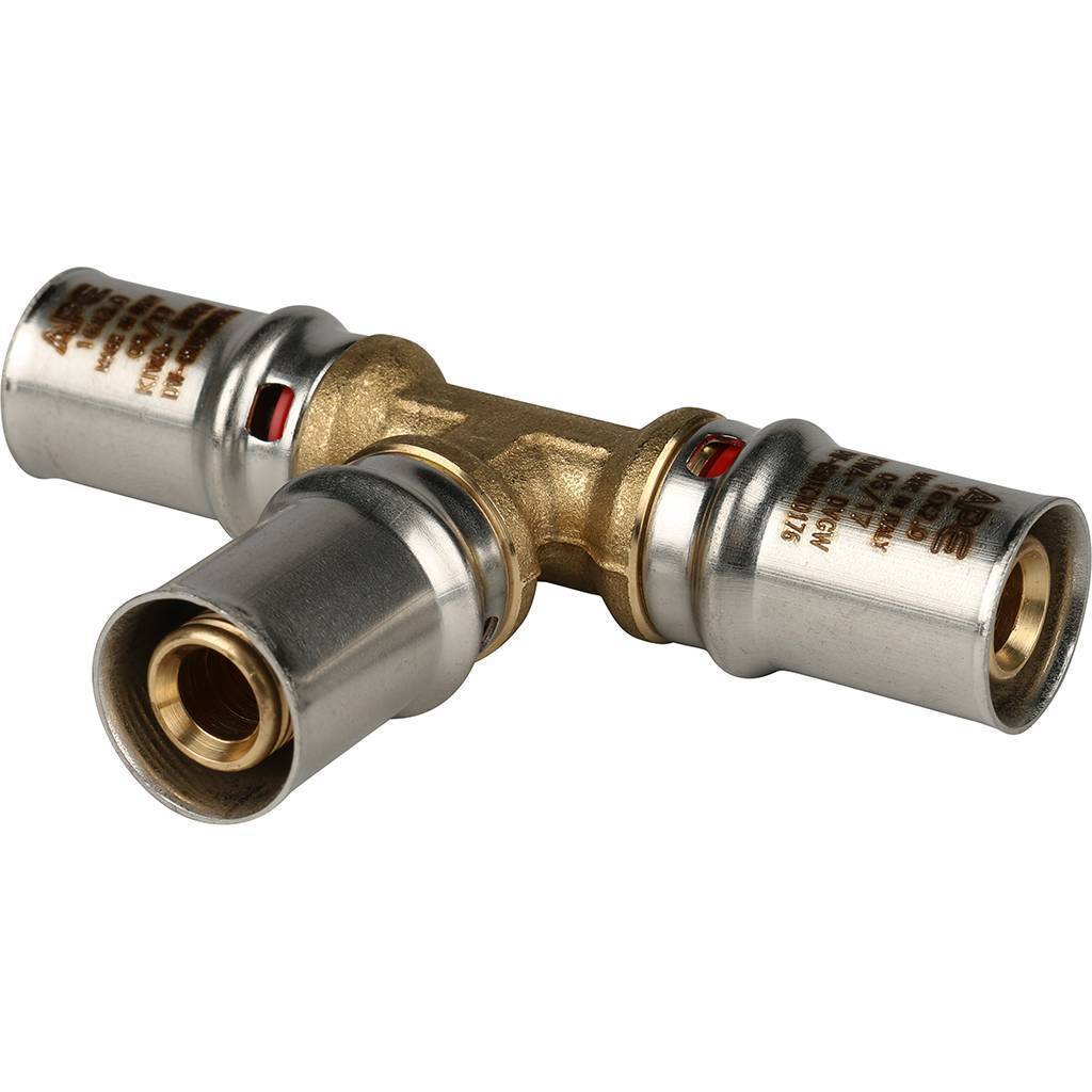 Купить SFP-0006-161616 STOUT   Тройник равнопроходный 16х16х16 для металлопластиковых труб прессовой STOUT по лучшей цене с доставкой - интернет-магазин Прогрессивные решения