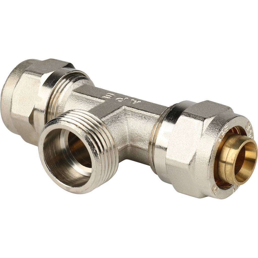 Купить SFS-0011-003420 STOUT   Тройник-переходник с наружной резьбой 3/4"х20 для металлопластиковых труб винтовой STOUT по лучшей цене с доставкой - интернет-магазин Прогрессивные решения