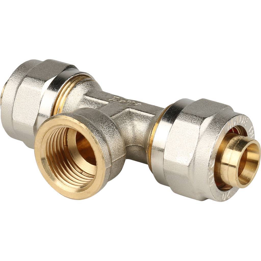 Купить SFS-0012-001220 STOUT   Тройник-переходник с внутренней резьбой 1/2"х20 для металлопластиковых труб винтовой STOUT по лучшей цене с доставкой - интернет-магазин Прогрессивные решения