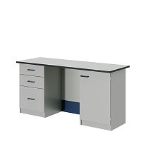 Стол лабораторный ЛАБ-PRO 180.65.90 на опорных тумбах, рабочая поверхность – LAMINAT ЛОиП  по лучшей цене с доставкой - интернет-магазин Прогрессивные решения