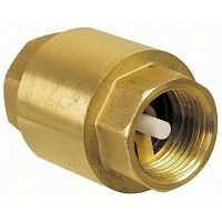Клапан обратный латунный, SGL, Ду-15, Ру-10, муфтовый, пружинный дисковый, с пластиковым штоком ГРОЕН